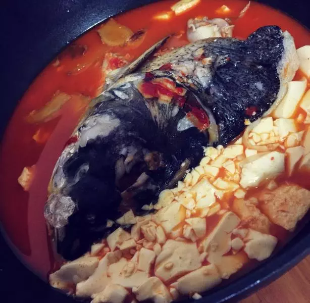 韩式辣椒酱鱼头豆腐