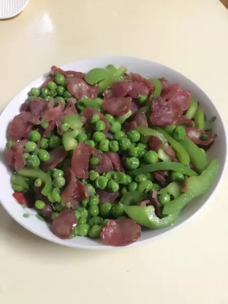 甜豆炒香腸