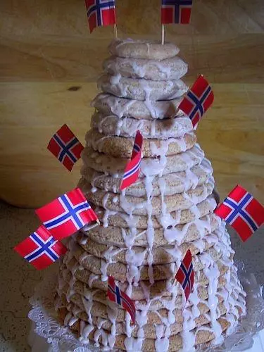 【健康甜品】挪威杏仁蛋糕环Kransekake（低碳水）
