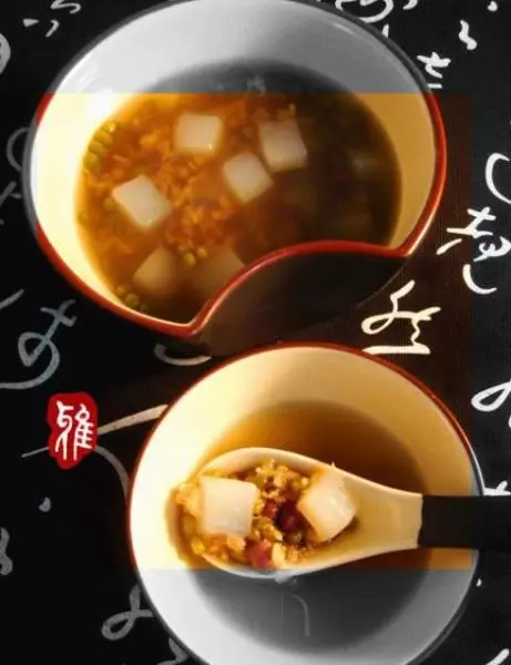 椰果雙豆湯