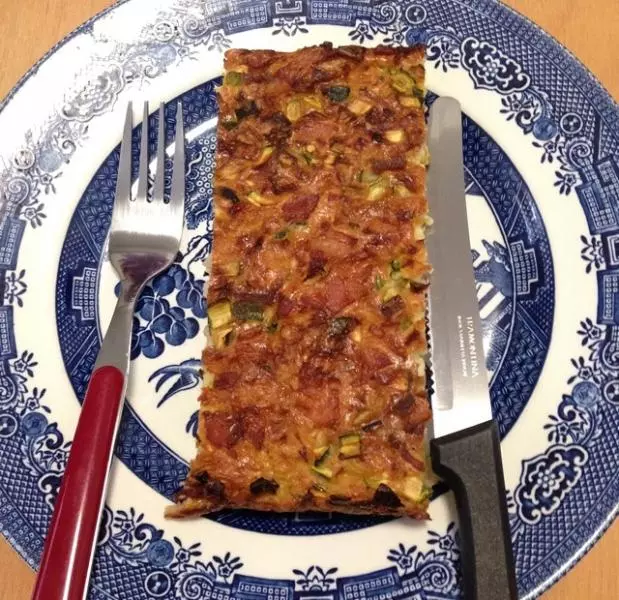 Homemade Baked Egg with Zucchini and Bacon 蔬菜烘蛋