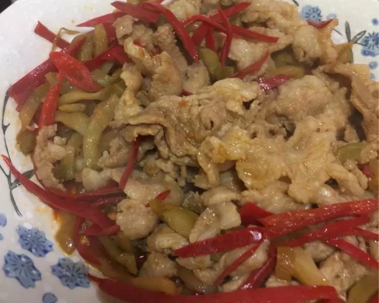 辣椒榨菜炒肉片