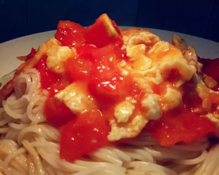 西红柿鸡蛋打卤面 超快手早餐