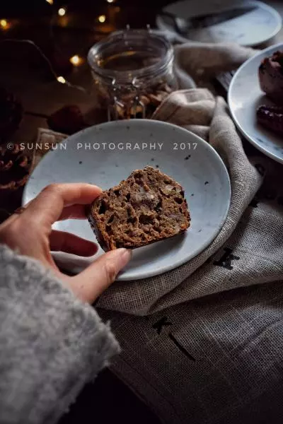 無油快手全麥核桃棗泥糕【健康主食】