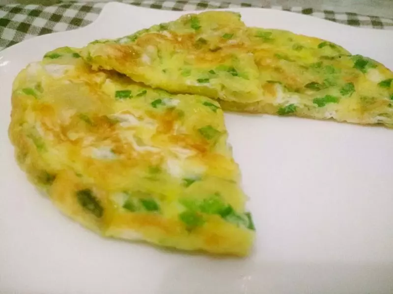 馄饨皮版韭菜鸡蛋饼