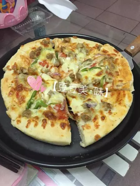 猛超必勝客的至尊批薩pizza