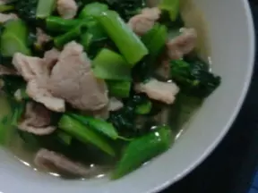 菜心肉片