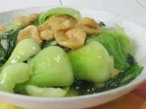 青菜麵筋包