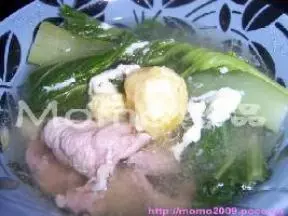 咸蛋芥菜肉片汤