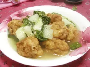 青菜烧豆腐裹