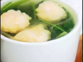 无油版鲜虾滑菠菜汤