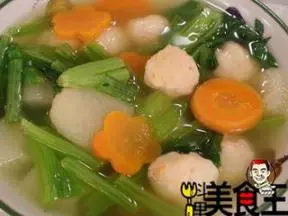 菠菜竹笙虾丸汤
