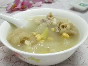 雪梨黃豆豬手湯