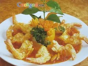 柠檬梅子凤尾虾
