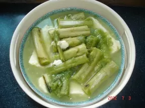 霉菜梗蒸豆腐