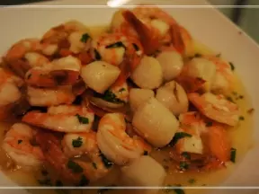 Traditional shrimp soup