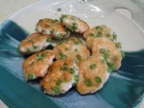 青豆煎虾饼